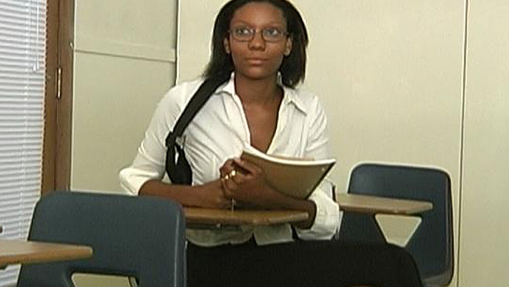 Tammy fucking in the classroom with her black hair