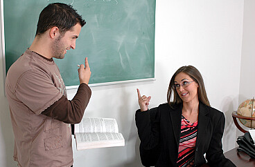Simone Riley in Simone Riley fucking in the classroom with her tits episode