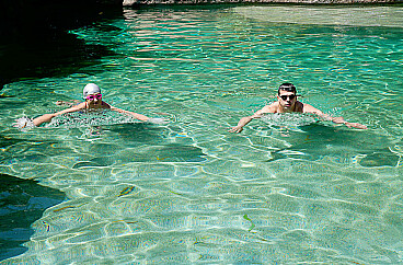 Bella Blaze and Anthony Rosano in Bella Blaze fucking in the pool with her tattoos episode