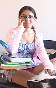 Larisa in Student Larisa fucking in the classroom with her small tits episode