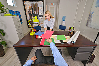 Abby Adams fucks you in your office - Sex Position 1