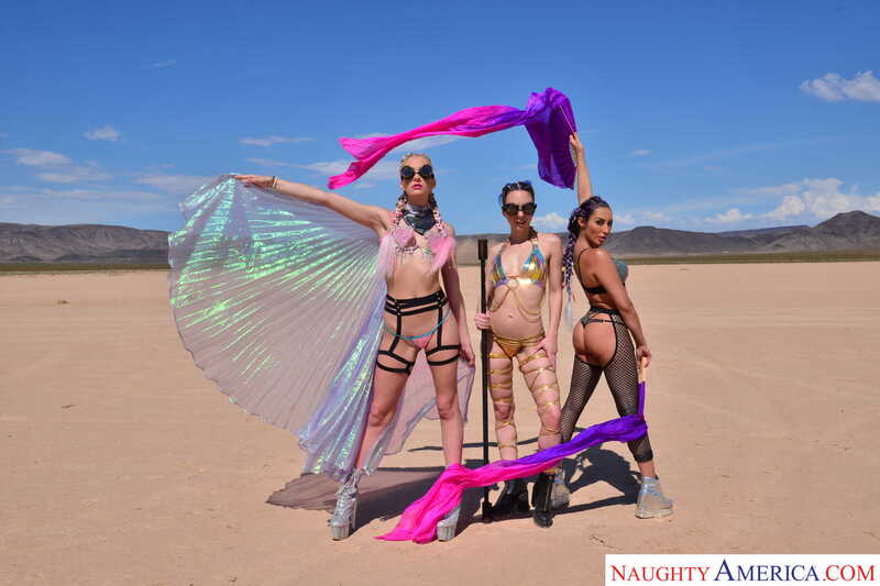 American Daydreams Christiana Cinn, Jade Nile, Kenna James porn scene 'Burning Dude at the playa and you get to fuck 3 chicks ' - Christiana Cinn, Jade Nile, Kenna James , and Naughty America.com