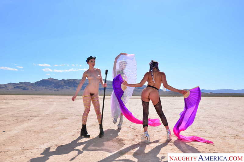 American Daydreams Christiana Cinn, Jade Nile, Kenna James porn scene 'Burning Dude at the playa and you get to fuck 3 chicks ' - Christiana Cinn, Jade Nile, Kenna James , and Naughty America.com