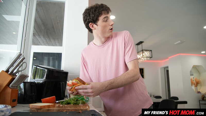 My Friend's Hot Mom Katalina Kyle porn scene 'Sexy Milf Katalina Kyle gets a cock meat sandwich from her son's friend' - Katalina Kyle is making a sandwich in the kitchen.