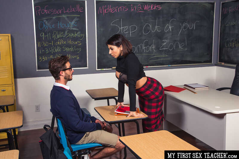 My First Sex Teacher Ivy LeBelle porn scene 'Ivy LeBelle fucks her A+ student' - Ivy LeBelle , the teacher, is teaching her student about the comfort zone.