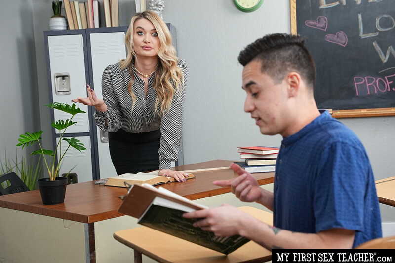 In the Natalia Starr Naughty America porn scene 'Professor Natalia Starr has her pussy stretched out in the classroom by a horny student' from My First Sex Teacher, Natalia Starr is a sexy teacher who loves to fuck her students.