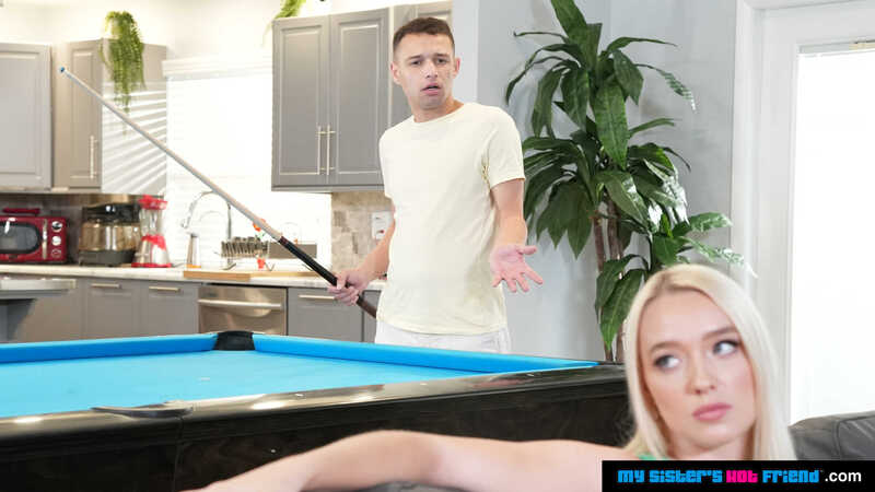 My Sister's Hot Friend Juliette Mint porn scene 'Petite blonde teen, Juliette Mint,discovers her friend's brother has a BIG dick and now she wants it!' - Juliette Mint plays a game of pool with her boyfriend.