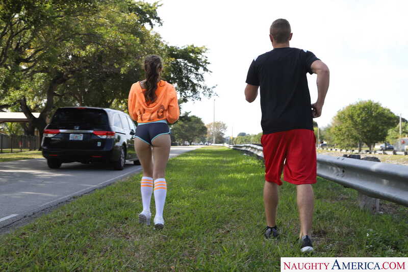 Naughty America Sofie Reyez porn scene 'Sofie Reyez enjoys some step brother cock' - Sofie Reyez is walking down the street with a man in red shorts.