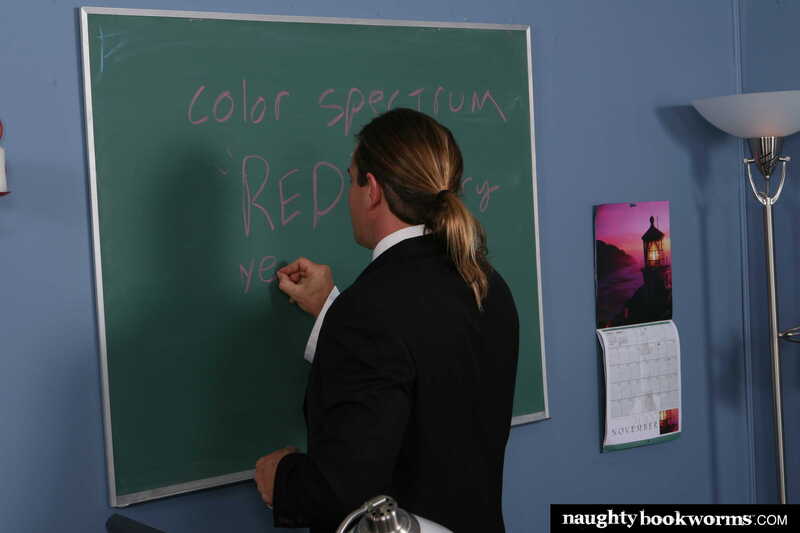 Naughty Bookworms Rachel Roxxx porn scene 'Sexy Student Rachel Roxxx gets pounded after class by Professor's big cock' - Rachel Roxxx is writing on the board in a classroom.